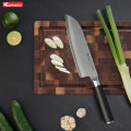 Dao đa năng thép Nhật Konox Damascus Eiko Series 7″ Santoku