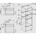 Kích thước lò nướng Miele H 7264 BP