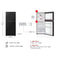 Hình ảnh tủ lạnh 2 cánh 130 lít Aqua AQR-T160FA(BS)