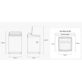 Kích thước máy giặt Samsung Inverter 21 kg WA80F21B9BSV