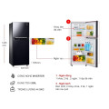Kích thước tủ lạnh 2 cánh Inverter 208 lít Samsung RT20HAR8DBU/SV