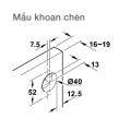 Bản lề Hafele 408.00.402 Slido F-Park71 giảm chấn trùm ngoài