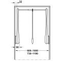 Giá treo quần áo nâng hạ tải trọng 12kg Hafele 805.21.901