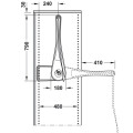 Giá treo quần áo nâng hạ tải trọng 12kg Hafele 805.21.901