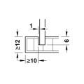 Đầu nối mặt sau lắp vào rãnh Hafele 260.09.560