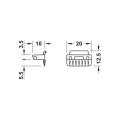 Đầu nối mặt sau lắp vào rãnh Hafele 260.09.560