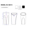 Kích thước chậu Lavabo đặt sàn Euroking EU-38314