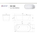 Kích thước bồn tắm EuroKing không massage NG-1028