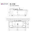 Kích thước bồn tắm EuroKing không massage NL-610B