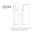 Kích thuốc vòi sen tắm gắn bồn EuroKing EU-81008