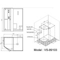 Kích thước phòng xông hơi NOFER VS-89103S (W/B)