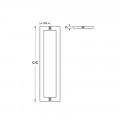 Kích thước tay nắm kéo Hafele 903.08.507 đen mờ CC1075MM