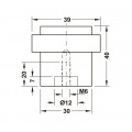 Thông số chặn cửa gắn sàn Hafele 937.56.433