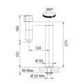 Vòi rửa bát Franke 120.0621.228 Industrial Black / Steel Optics