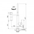Vòi rửa bát Franke Vital Tap 120.0621.229 Chrome – Gun Metal