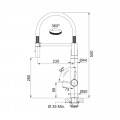 Vòi rửa bát Franke Industrial Black/Steel Optics