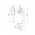 Thông số tay nắm cửa nhôm HL859 Hafele 974.31.415