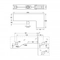Thông số kẹp kính chữ L inox bóng Hafele 981.00.031