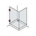 Mô tả bản lề kính - tường Nickel mờ Hafele 981.51.009