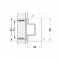 Thông số bản lề kính - tường Nickel mờ Hafele 981.51.009