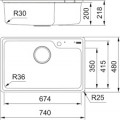 Chậu rửa bát Franke BCX 610-74 BW Functional Sink