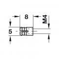 Thông số tắc kê đường ren M4 Hafele 051.45.004