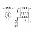 Thông số ruột khóa Symo Hafele 210.40.601
