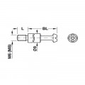 Thông số thân ốc liên kết ren M6 Hafele 262.87.901
