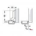 Thông số bản lề lọt lòng Metalla Mini A cửa kính Hafele 311.01.075