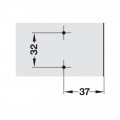 Chi tiết tấm gắn hình chữ thập Hafele Metalla 329.84.020