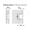 Thông số bản lề cửa lật bằng gỗ Hafele 342.66.730