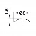 Thông số chặn cửa giảm ồn tự dính Hafele 356.21.420