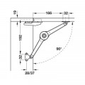 Thông số chung tay nâng cánh tủ Duo Forte Hafele 373.66.700