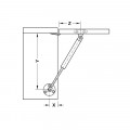 Chi tiết Pittong đẩy cánh tủ 60N Hafele 373.82.906