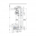 Thông số bộ cửa trượt Slido F-Line42 50B 2 cánh Hafele 400.51.165