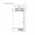 Kích thước phụ kiện cửa trượt bằng mặt M 50F FB Hafele 406.11.285