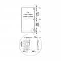 Kích thước bộ cửa trượt Slido F-Park72 50A Hafele 408.45.026