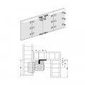 Ảnh phụ kiện cửa trượt Fold 40 MF Flex Hafele 409.61.000