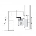Kích thước bánh xe Silent-Fold 40 Hafele 409.61.750