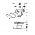 Chi tiết tay nâng Flap loại A bên phải Hafele 493.05.350