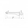 Vòi xả bồn 1 đường nước 160 Kobe đen Hafele 589.15.090