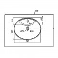 Chậu rửa mặt lavabo đặt bàn Kyoto Hafele 588.79.131