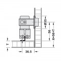 Thông số bộ cửa xếp trượt F-Fold61 50A Hafele 409.36.037