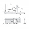 Thông số bộ tay nâng cửa lật giảm chấn Hafele 365.13.701
