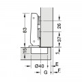 Thông số bản lề trùm ngoài Hafele 327.22.510