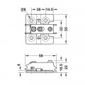 Thông số đế bản lề thép Hafele 327.33.010