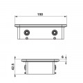Kệ kính đen 150 Hafele 495.80.244