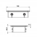 Kệ kính trắng 150 Hafele 495.80.237