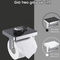Giá treo giấy vệ sinh mặt kính đen Hafele 495.80.233
