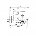Bộ trộn nổi 2 đường nước Uni Hafele 495.61.130